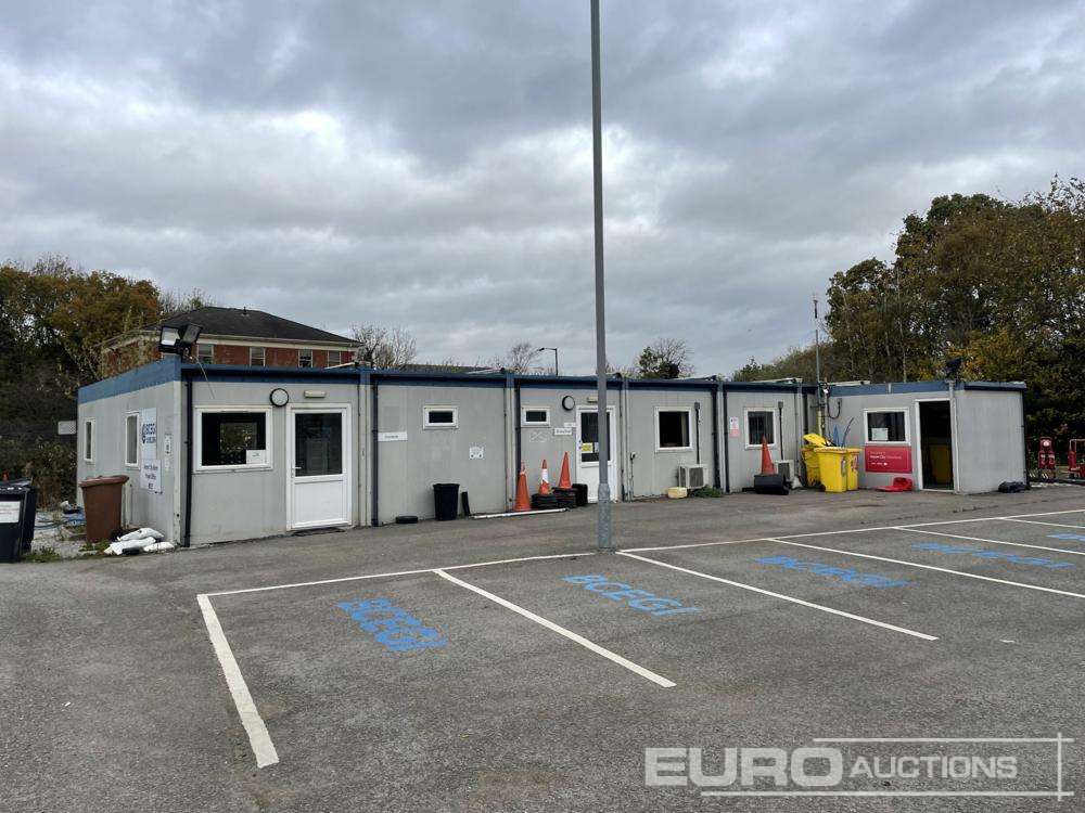 430m² Modular Units Including, 32'x 9' Units (9 of), 12'x12' Unit (1 of), 100m² Office (1 of), Kitchens (2 of), Toilets (2 of), Meeting Rooms (2 of), Shower Room (1 of), Canteen (1 of), Air Con, Heating, Contents, (BEING SOLD OFFSITE, MANCHESTER M90) 